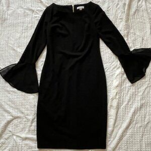 Calvin Klein Long Sleeve Round Neck Sheath Dress